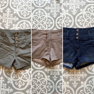 Pack of 3 stretchy Jean shorts